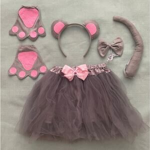 Kirei Sui Girls Size 3-5 yrs Gray Pink Mouse Costume